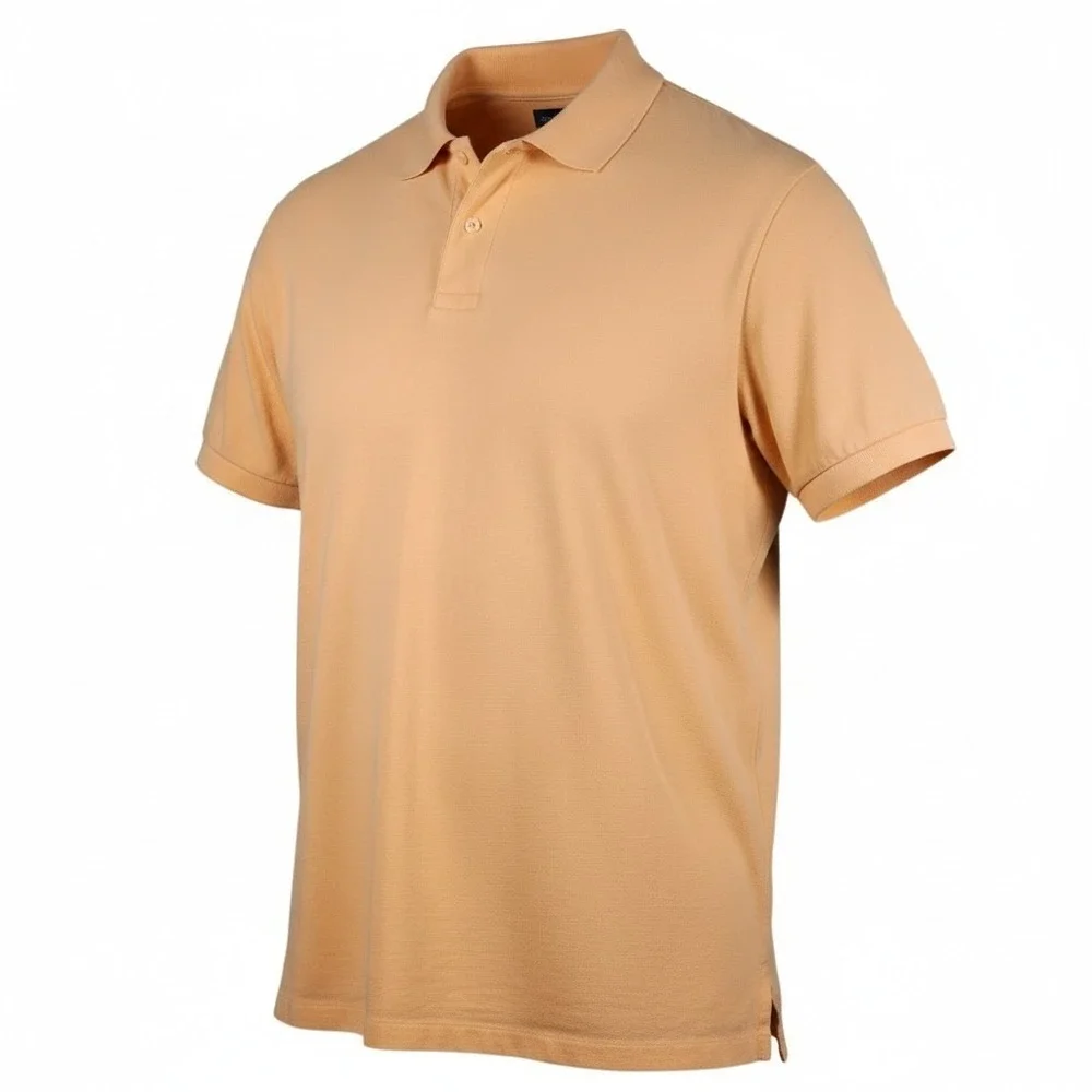 Polo Ralph Lauren Mens XL Peach Orange Pima Cotton Short Sleeve Polo Shirt Logo